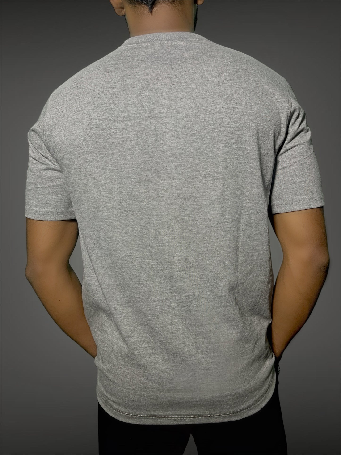 Steel Reps T-Shirt – 210 GSM Premium Cotton in Heather Grey with Premium Black Embroidery