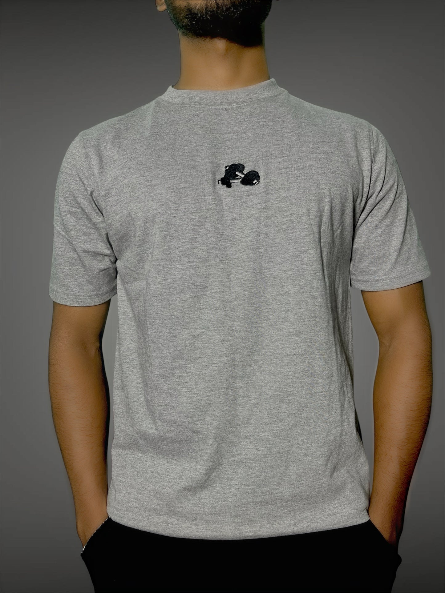 Steel Reps T-Shirt – 210 GSM Premium Cotton in Heather Grey with Premium Black Embroidery