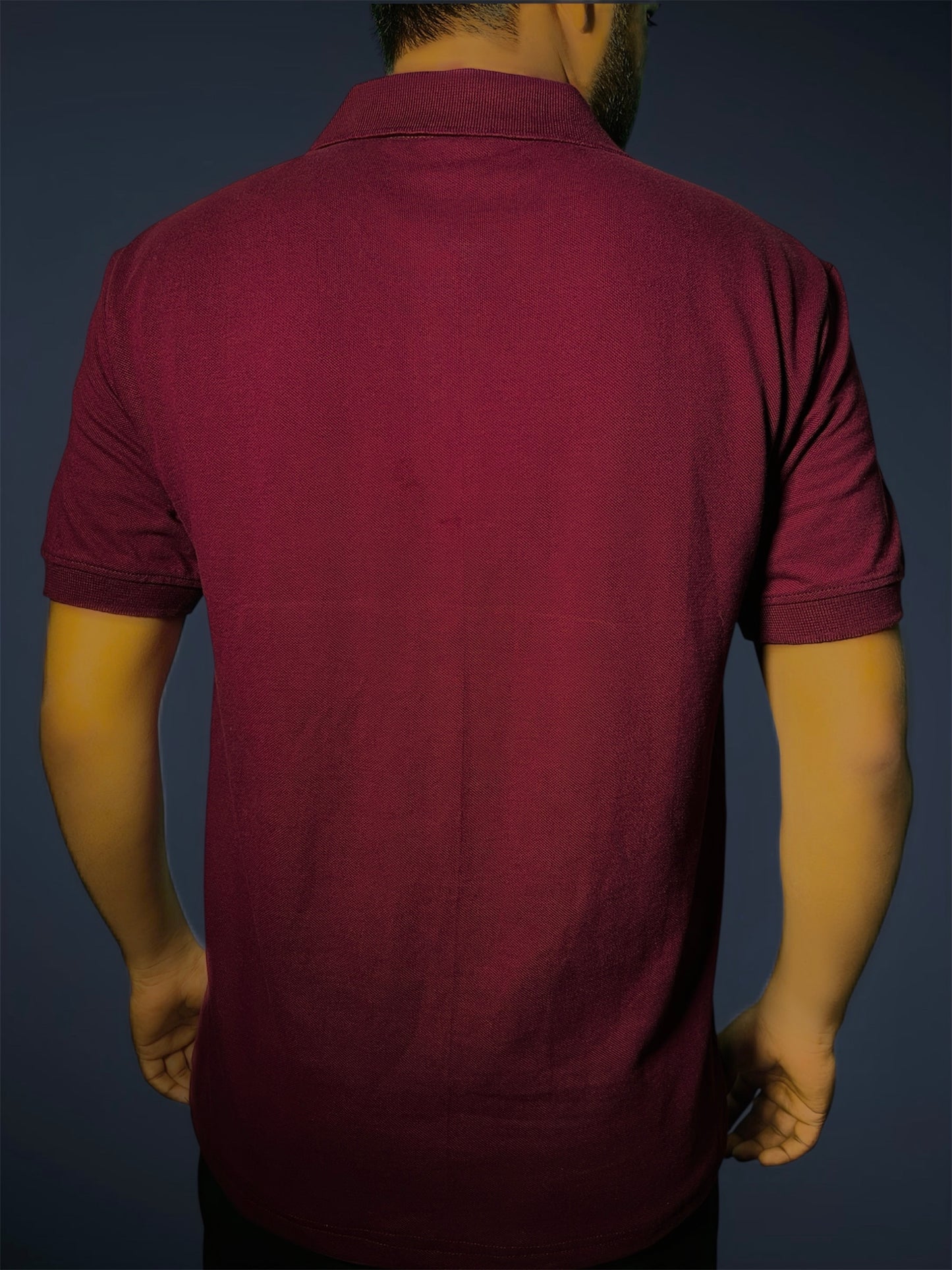 Refined Polo T-Shirt – 220 GSM Premium Cotton in Maroon