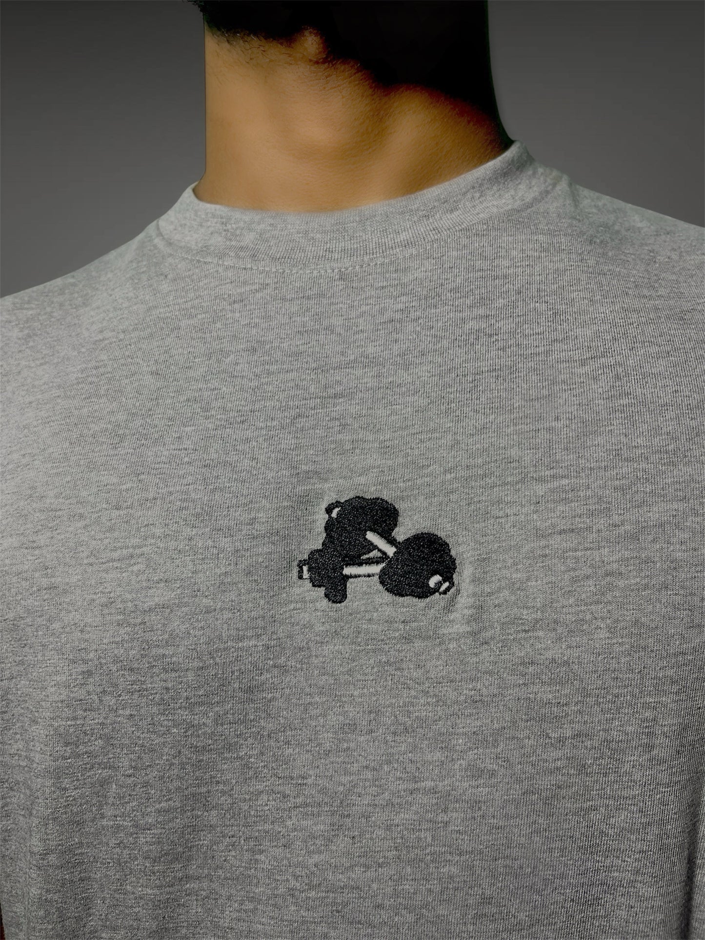 Steel Reps T-Shirt – 210 GSM Premium Cotton in Heather Grey with Premium Black Embroidery
