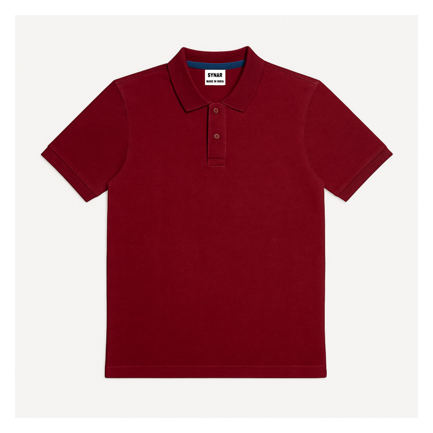 Refined Polo T-Shirt – 220 GSM Premium Cotton in Maroon
